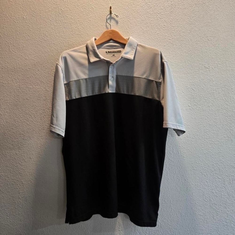 Pebble Beach xxl black and‎ gray golf polo shirt